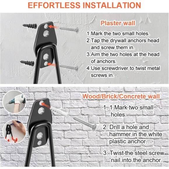 Garage Hooks Heavy Duty 14 Pack, Steel Garage Storage Hooks, Tool Hangers for Ga - Picture 4 of 7